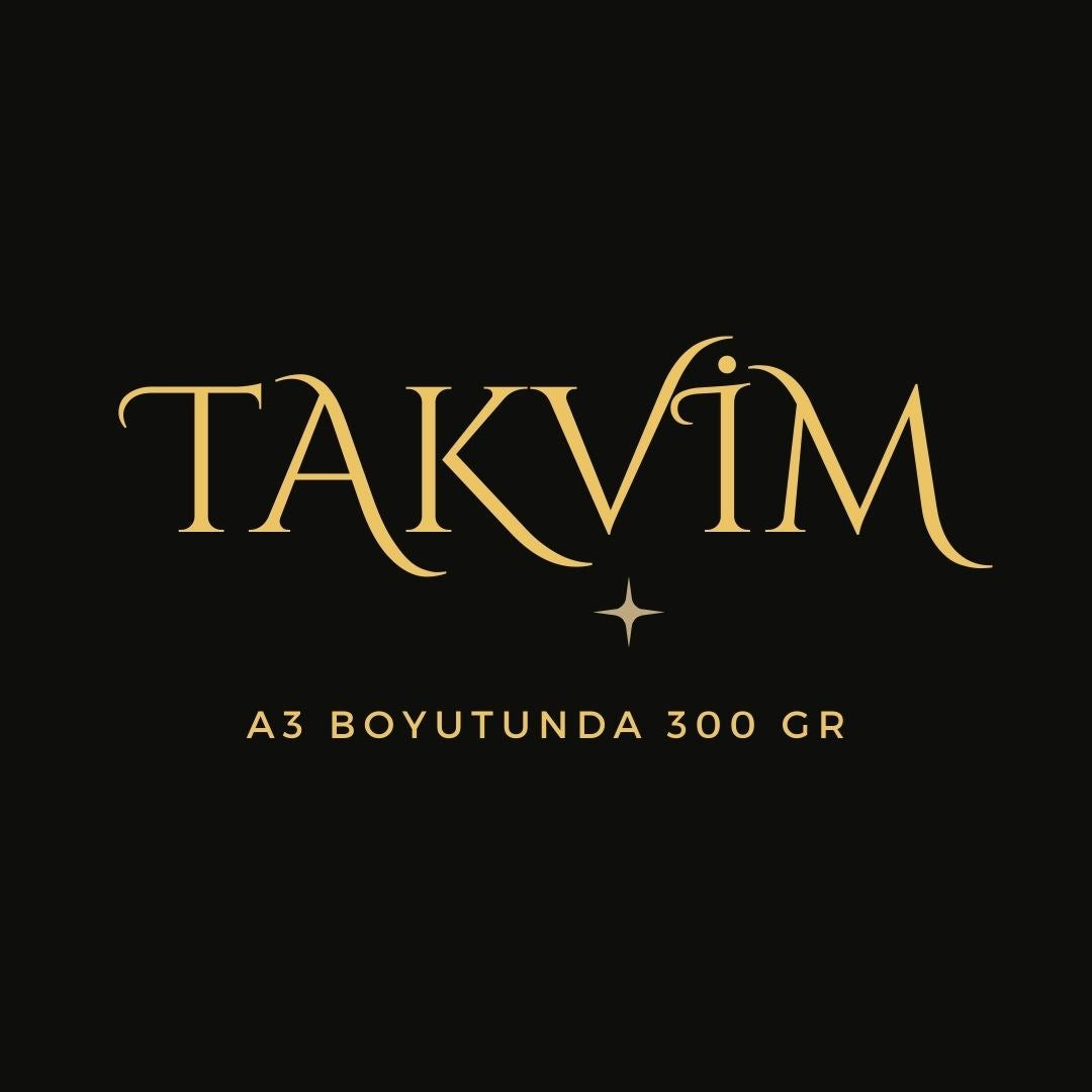 Takvim 2026 Premium A3 300 Gr Dijital Baskı Siyah