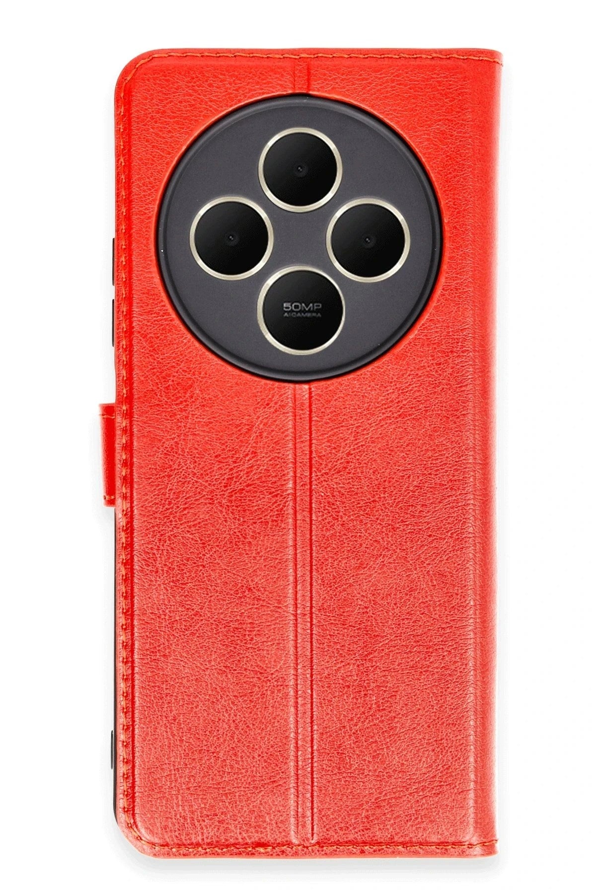 Mey İthalat® Redmi 14C Kılıf Trend S Plus Kapaklı Kılıf - Kırmızı