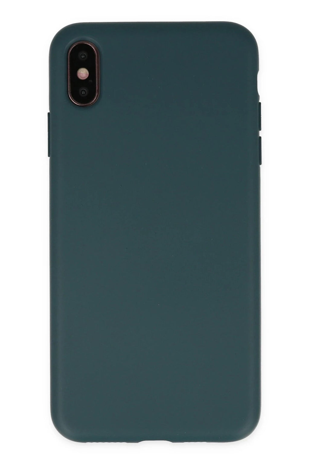 Mey İthalat® iPhone XS Max Kılıf Nano içi Kadife Silikon - Koyu Yeşil
