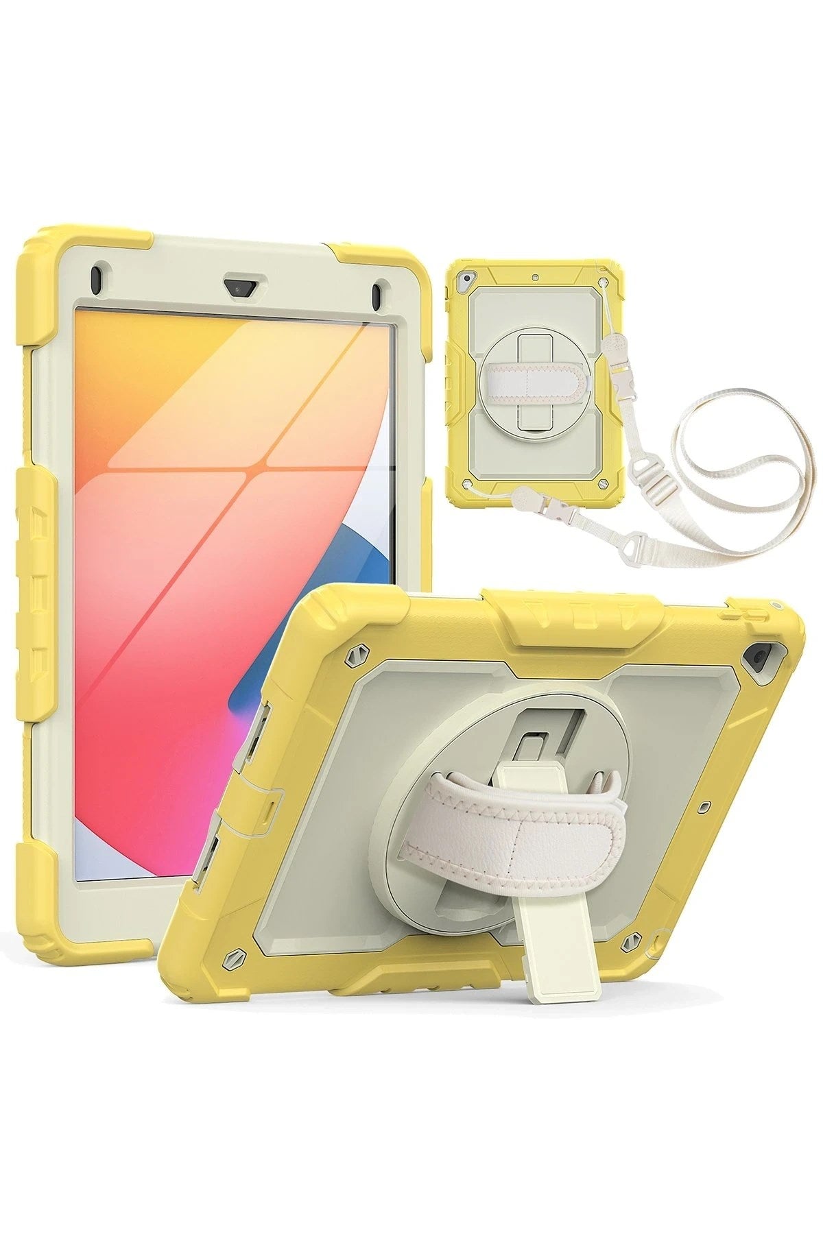 Mey İthalat® iPad 5 Air 9.7 Kılıf Strap New Tablet Kapak - Sarı
