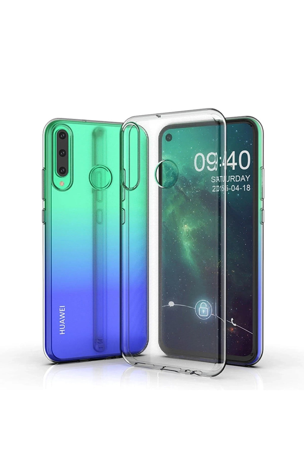 Mey İthalat® Huawei Y6P Kılıf Lüx Şeffaf Silikon - Şeffaf