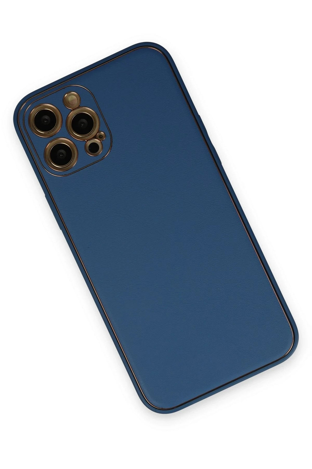 Mey İthalat® iPhone 12 Pro Kılıf Coco Deri Silikon Kapak - Açık Mavi