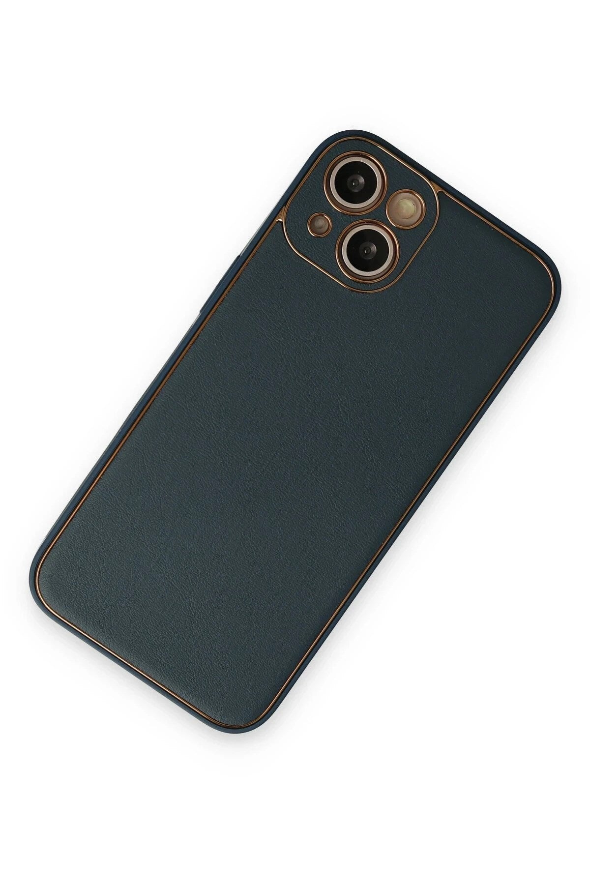 Mey İthalat® iPhone 14 Plus Kılıf Coco Deri Silikon Kapak - Yeşil