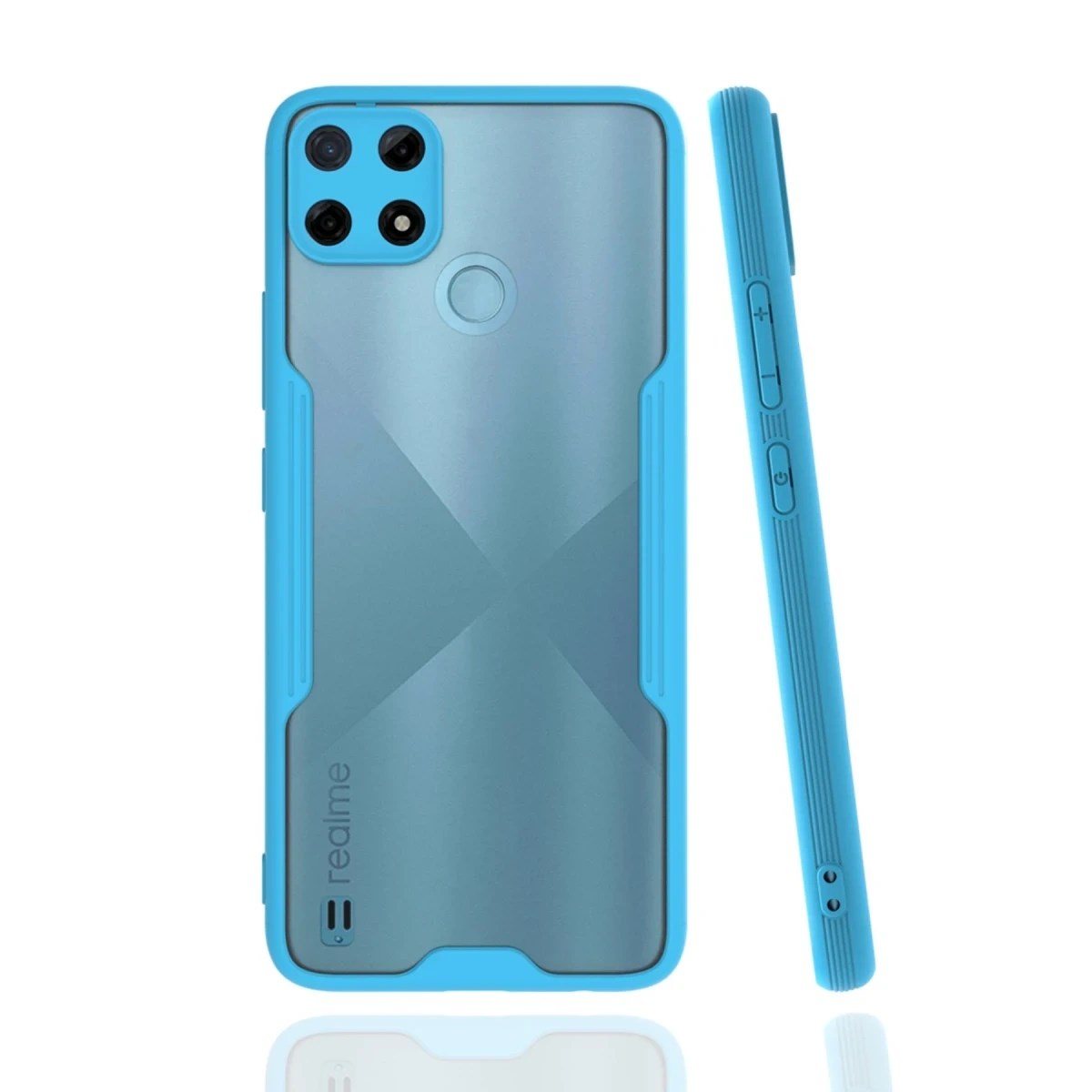 Mey İthalat® Realme C25Y Kılıf Platin Silikon - Mavi