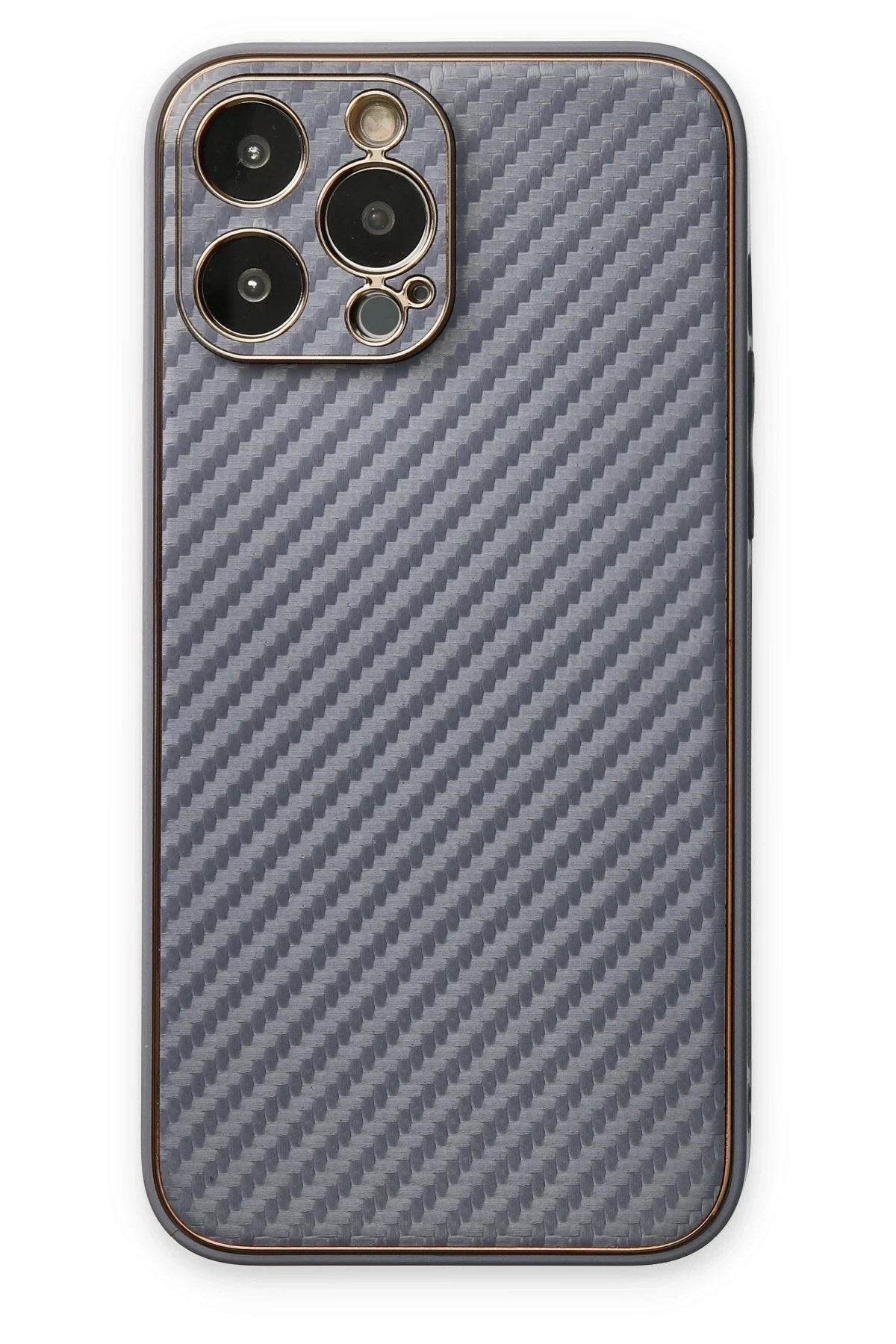 Mey İthalat® iPhone 13 Pro Kılıf Coco Karbon Silikon - Gri