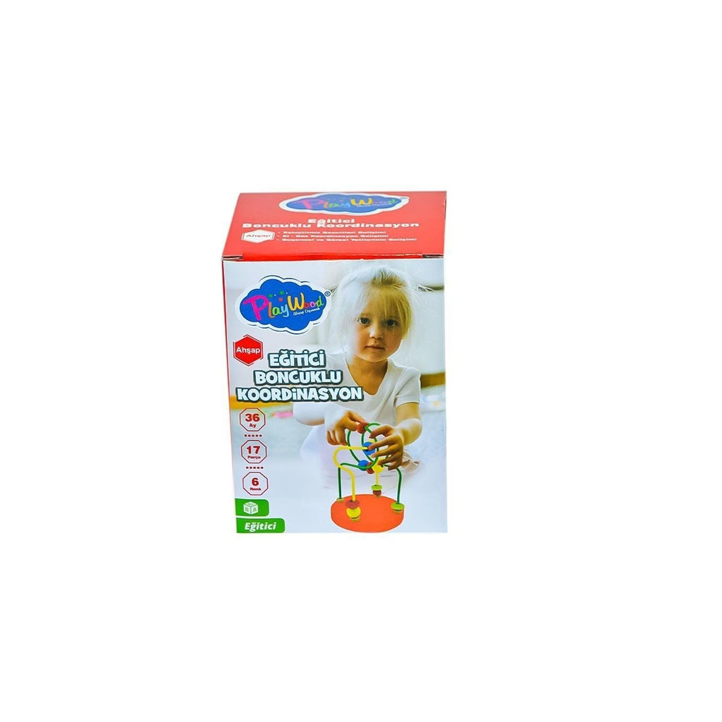 ONY-394 Ahşap Kutuda Mini Boncuklu Koordinasyon - Onyıl Oyuncak