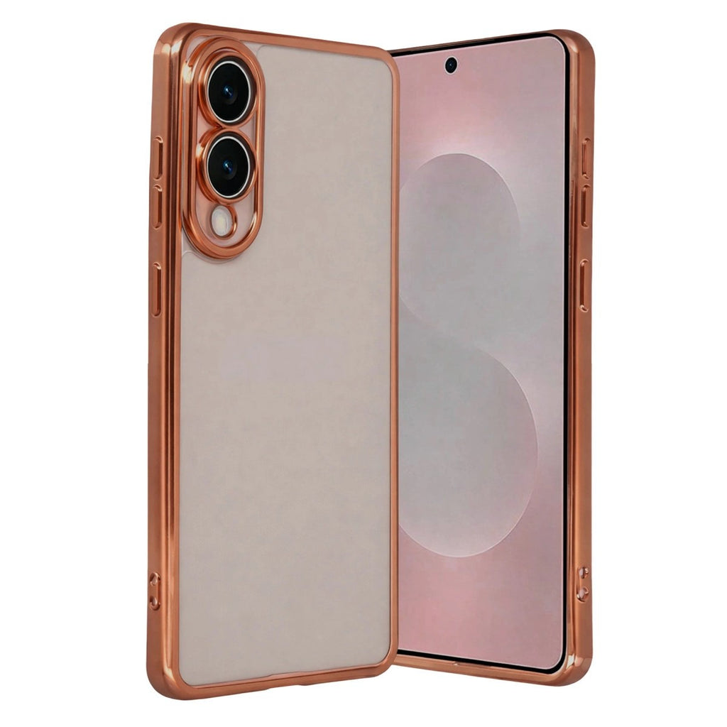 Mey İthalat® Samsung Galaxy S25 Edge Lensli Silikon - Çöl Titanyum