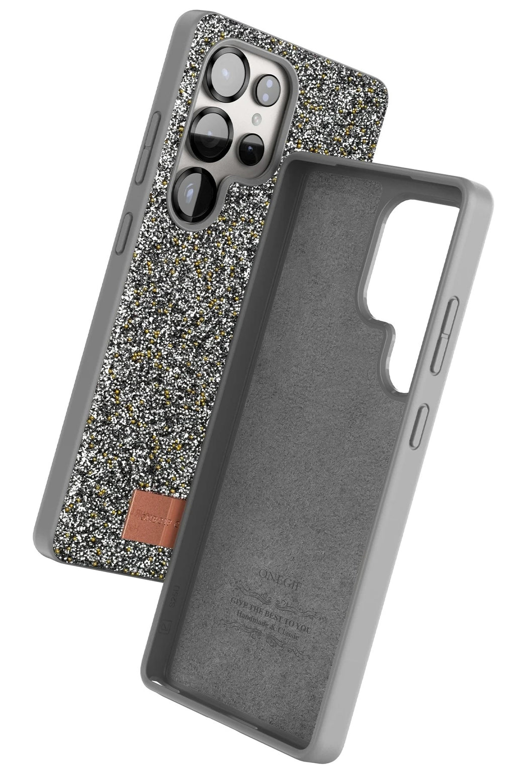 Mey İthalat® Samsung Galaxy S25 Ultra Bright Simli Kapak - Gümüş