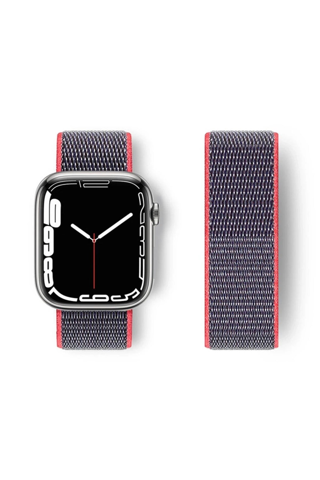 Mey İthalat® Watch 42mm Hasırlı Cırtcırtlı Kordon - Pembe