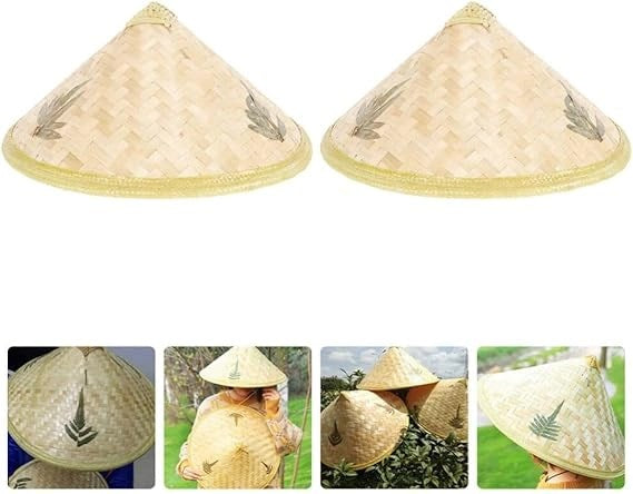 Mey İthalat® Naturel Renk Cambodia Kamboçyalı Vietnam Şapkası PVC Hasır