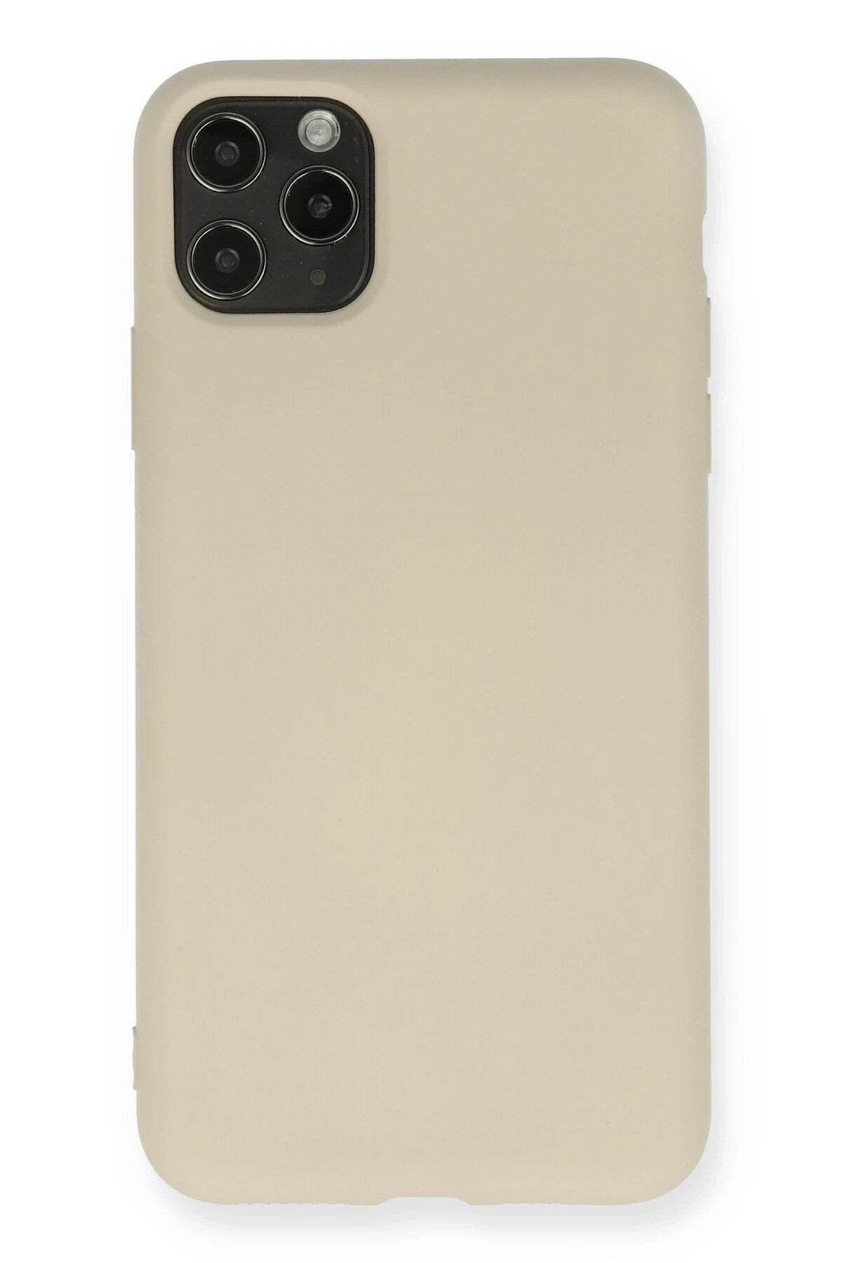 Mey İthalat® iPhone 11 Pro Max Kılıf Nano içi Kadife Silikon - Bej