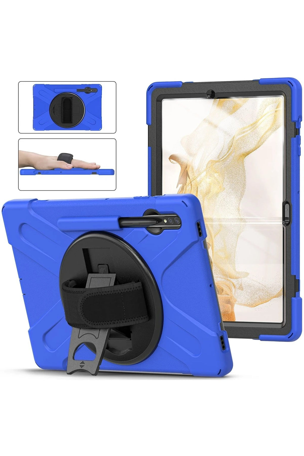 Mey İthalat® Samsung Galaxy T737 Tab S7 FE 12.4 Kılıf Amazing Tablet Kapak - Mavi