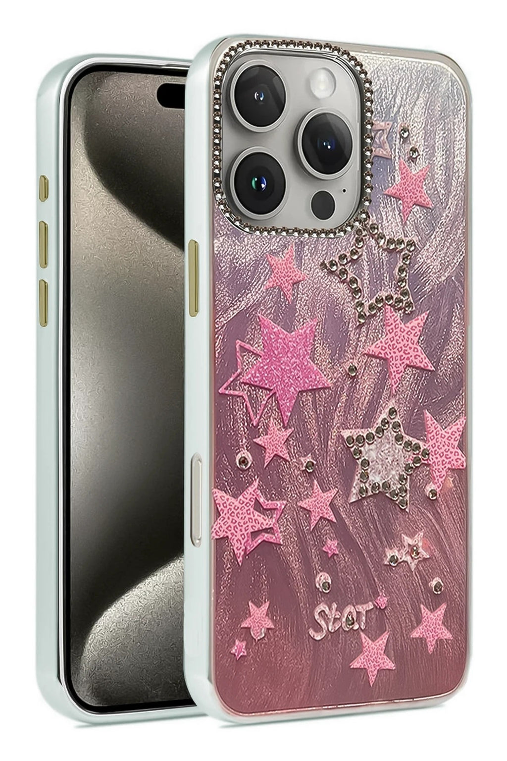 Mey İthalat® iPhone 16 Pro Kılıf Blade Aynalı Desenli Kapak - Desen 7