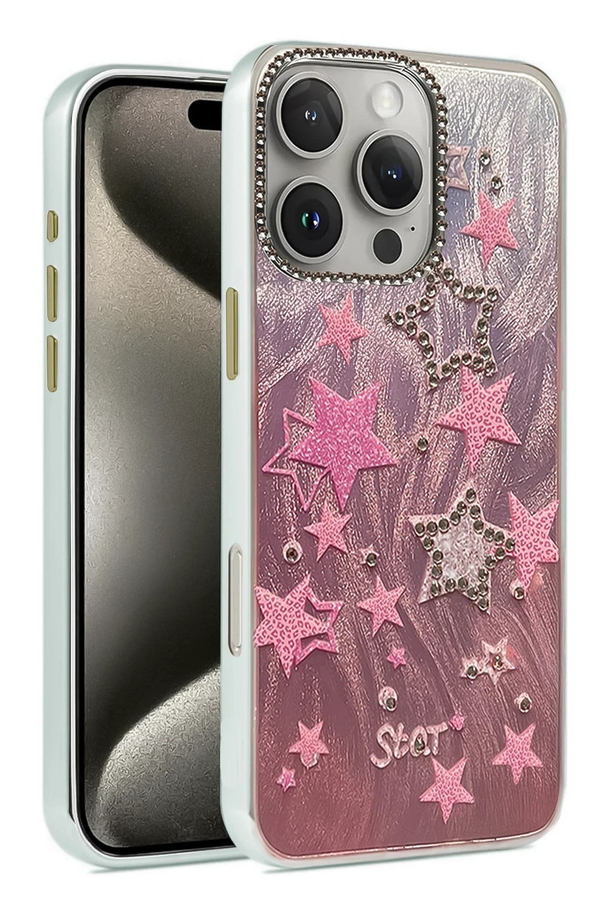 Mey İthalat® iPhone 16 Pro Kılıf Blade Aynalı Desenli Kapak - Desen 7