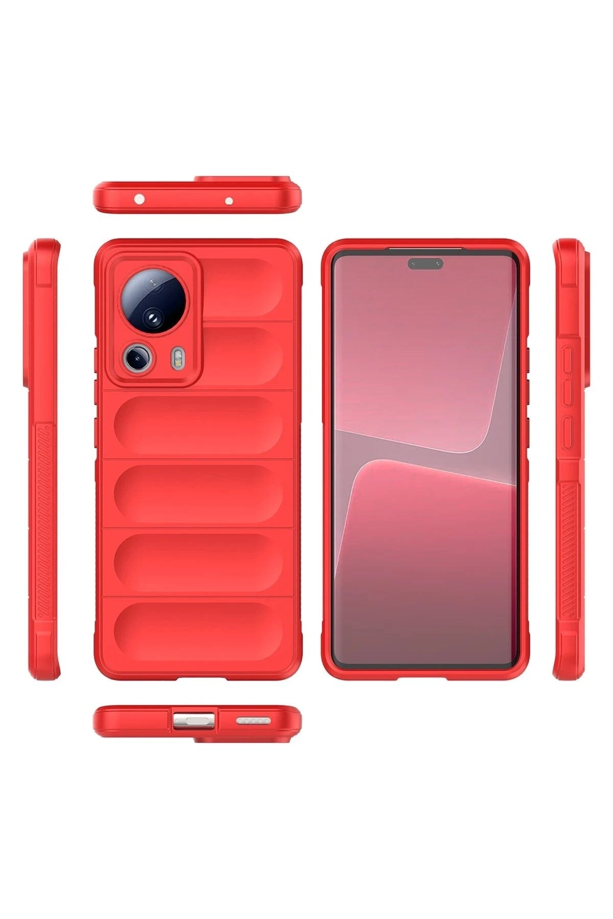 Mey İthalat® Mi 13 Lite Kılıf Optimum Silikon - Kırmızı