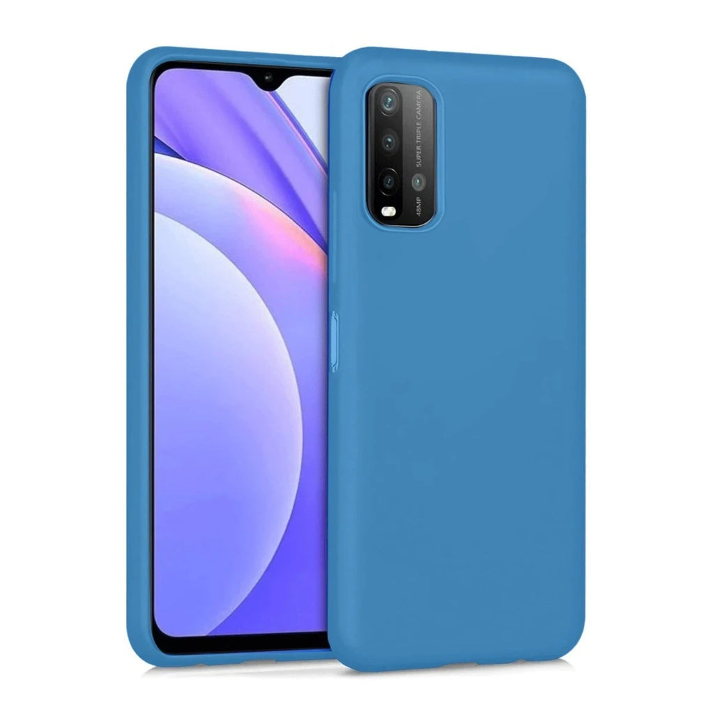 Mey İthalat® Redmi 9T Kılıf Nano içi Kadife Silikon - Mavi