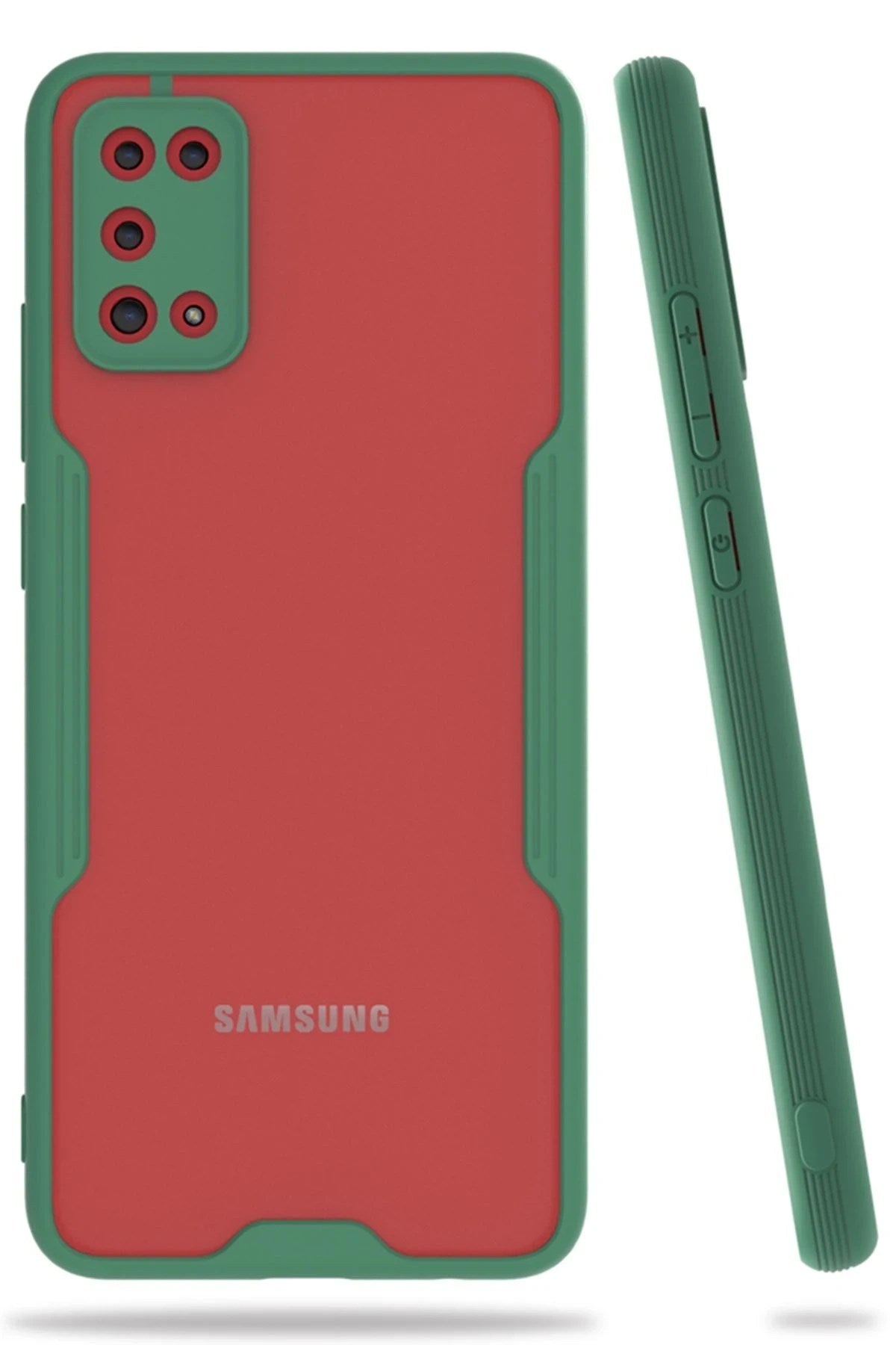Mey İthalat® Samsung Galaxy A02S Kılıf Platin Silikon - Yeşil