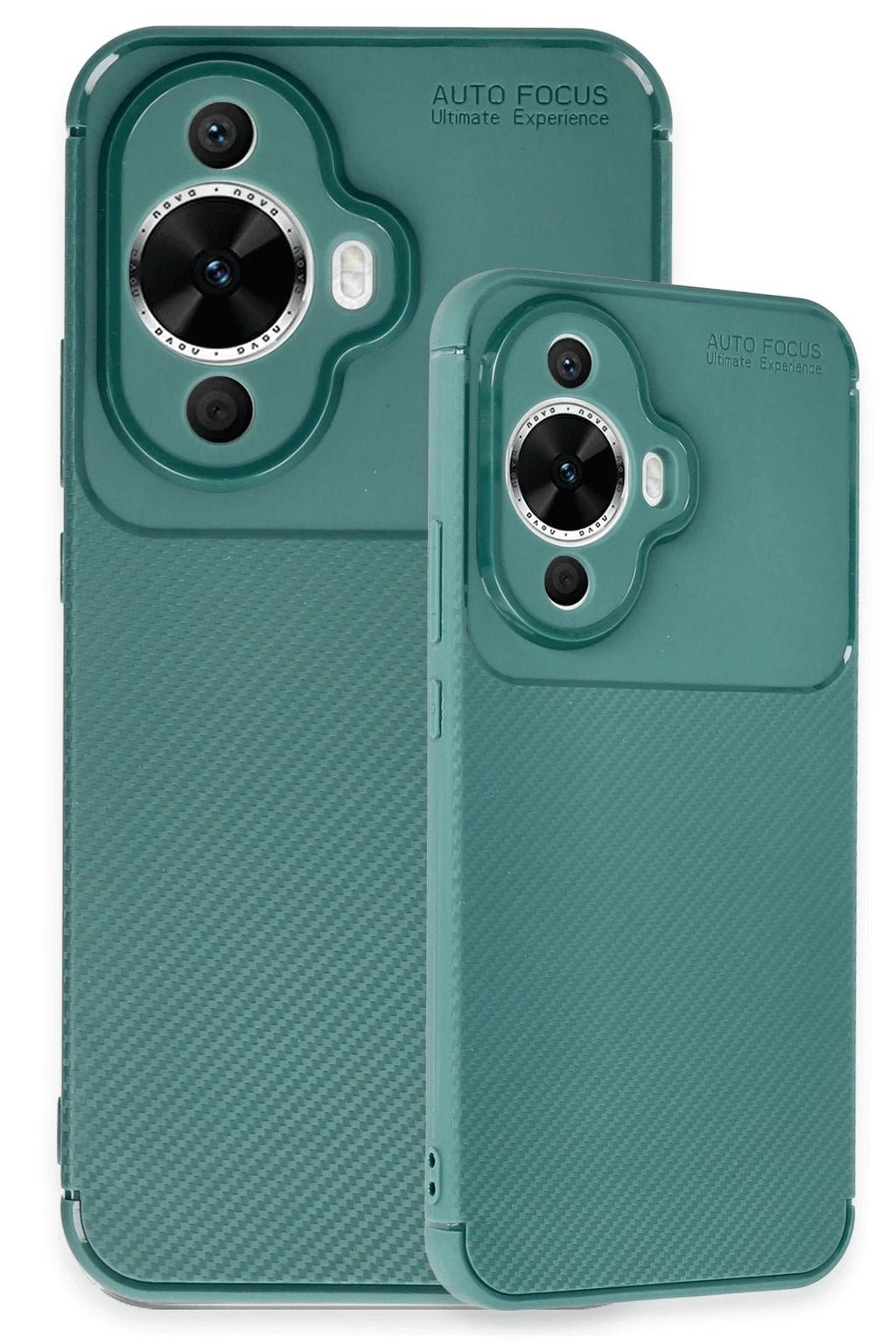 Mey İthalat® Huawei Nova 12S Kılıf Auto Focus Karbon Kapak - Koyu Yeşil