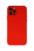 Mey İthalat® iPhone 12 Pro Kılıf Lansman Glass Kapak - Kırmızı