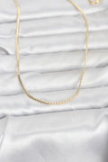 Mey İthalat® CM 14K Gold Renk Yassı Zincir Model 60 cm Kadın Kolye