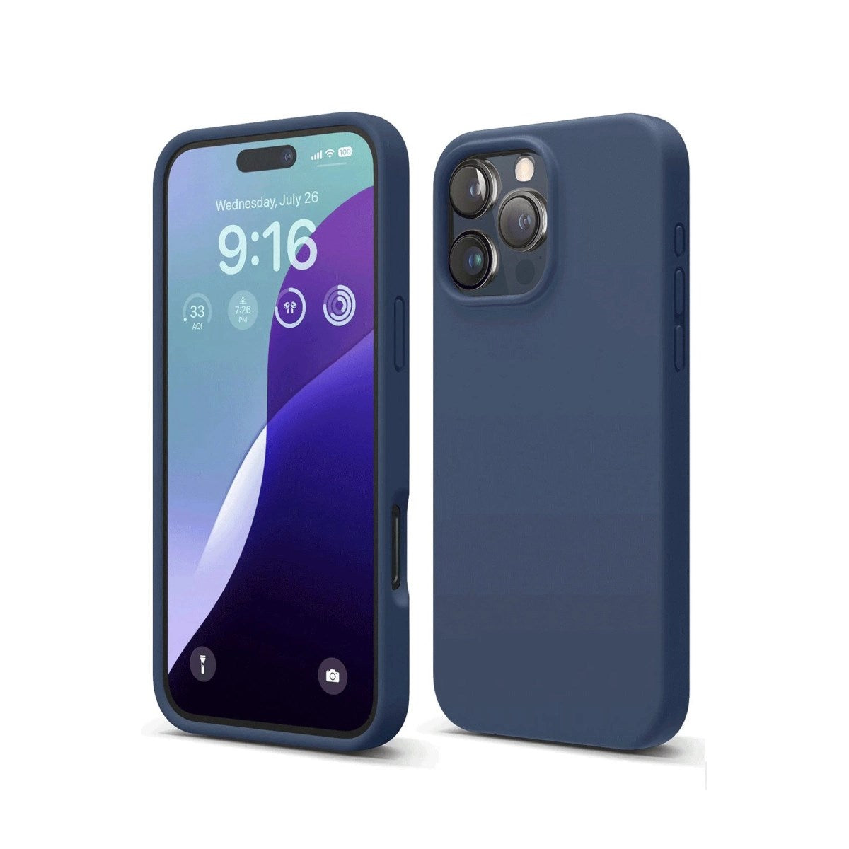 Mey İthalat® iPhone 16 Pro Max Kılıf First Silikon - Lacivert