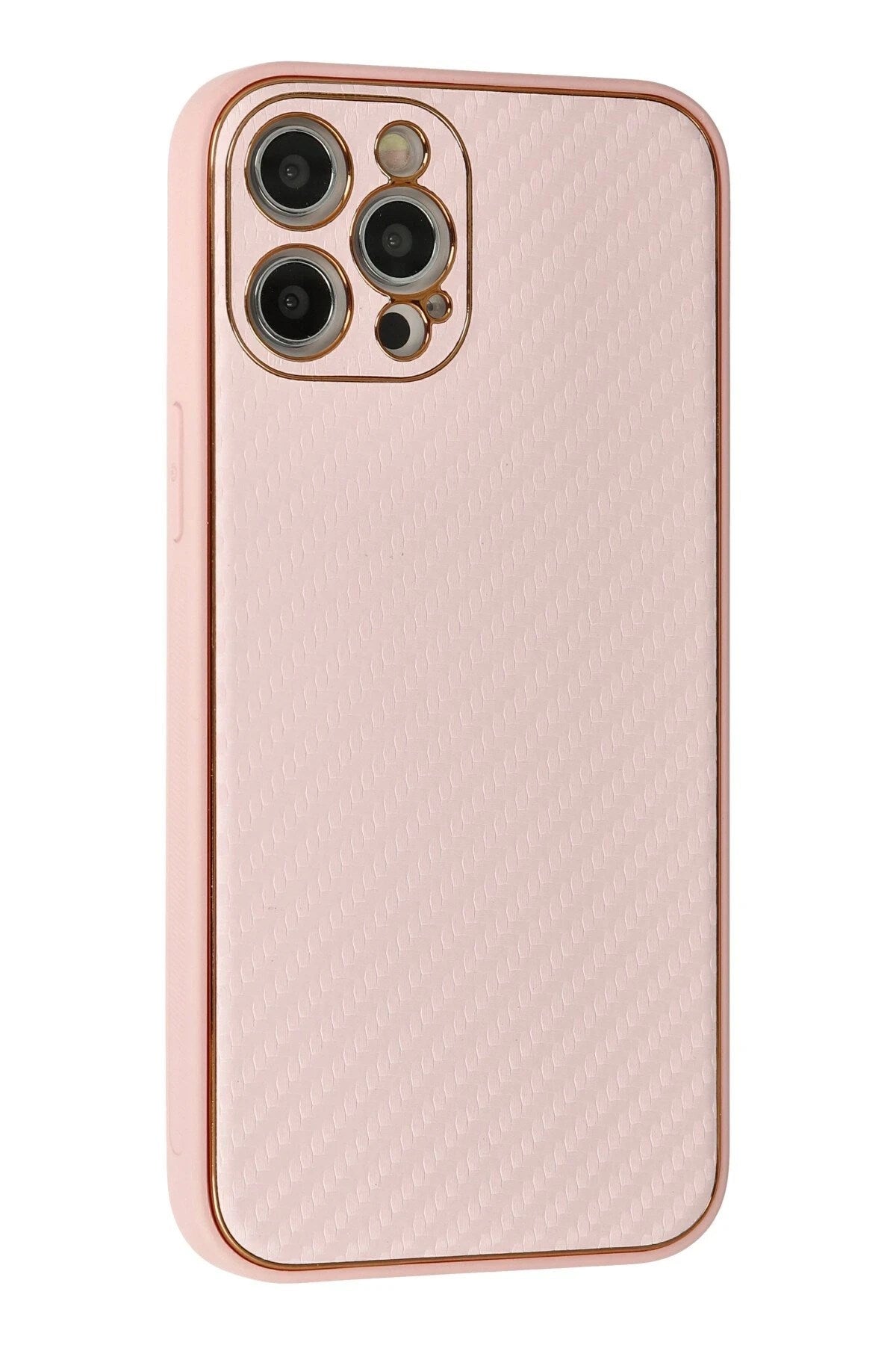 Mey İthalat® iPhone 12 Pro Kılıf Coco Karbon Silikon - Pembe