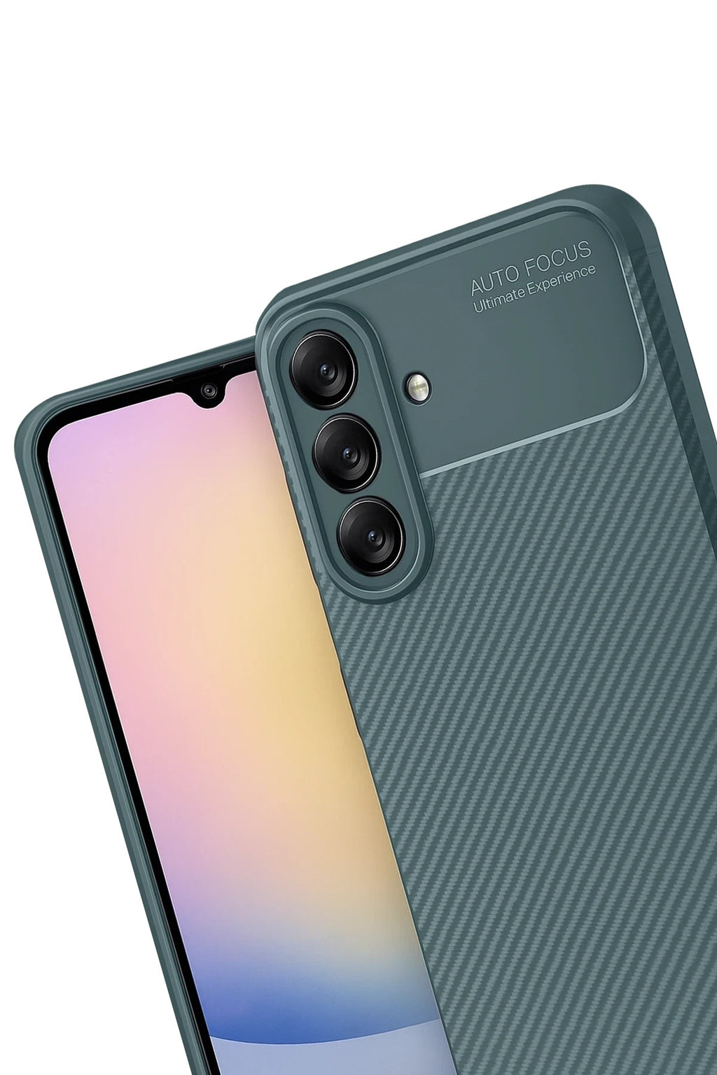 Mey İthalat® Samsung Galaxy A17 5G Auto Focus Karbon Kapak - Koyu Yeşil