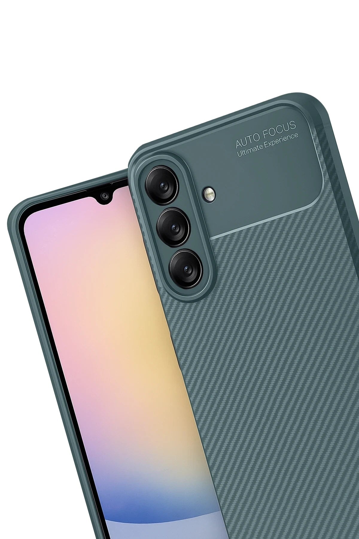 Mey İthalat® Samsung Galaxy A17 5G Auto Focus Karbon Kapak - Koyu Yeşil