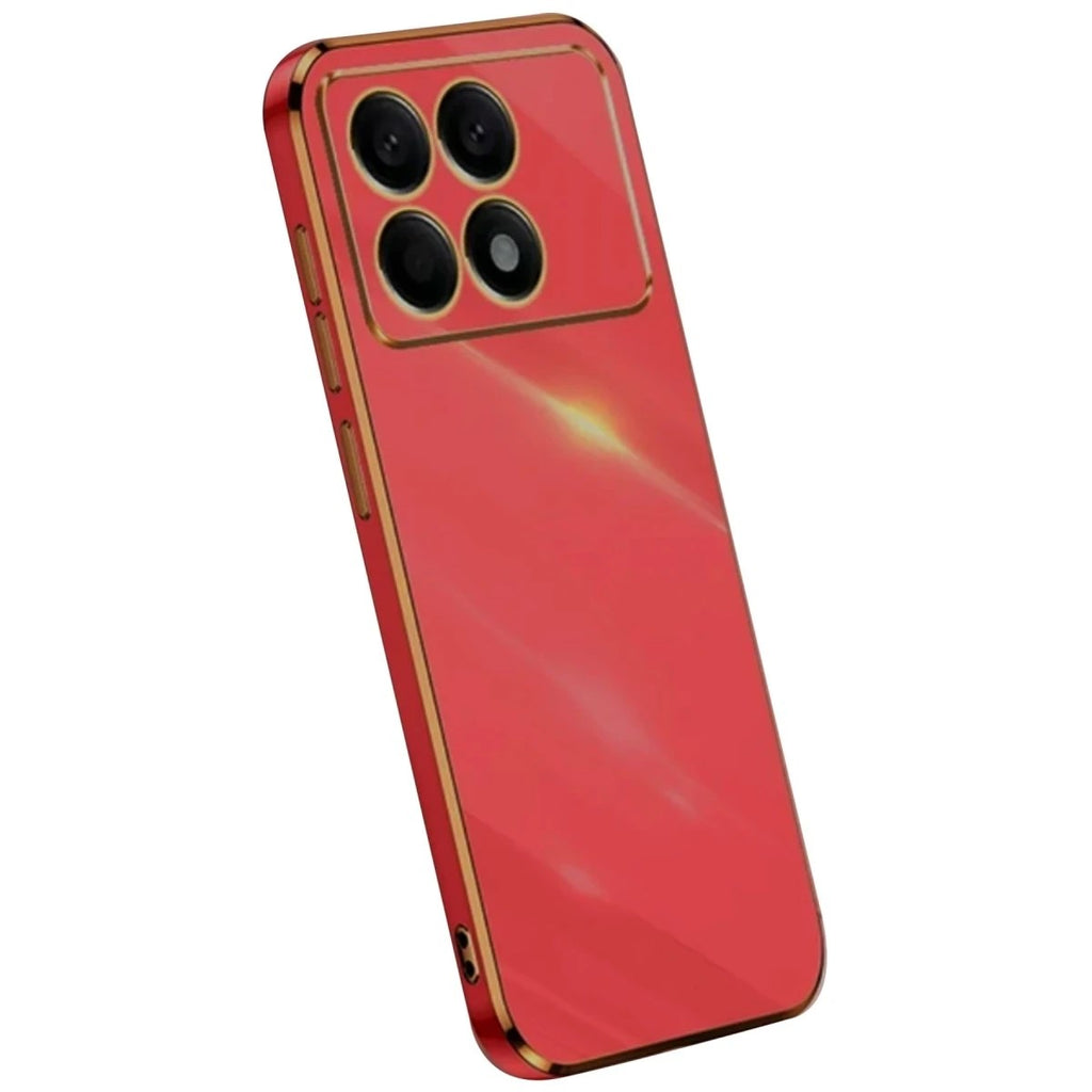 Mey İthalat® Poco X6 Pro Kılıf Volet Silikon - Kırmızı
