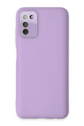 Mey İthalat® Samsung Galaxy A03S Kılıf Lansman Glass Kapak - Lila