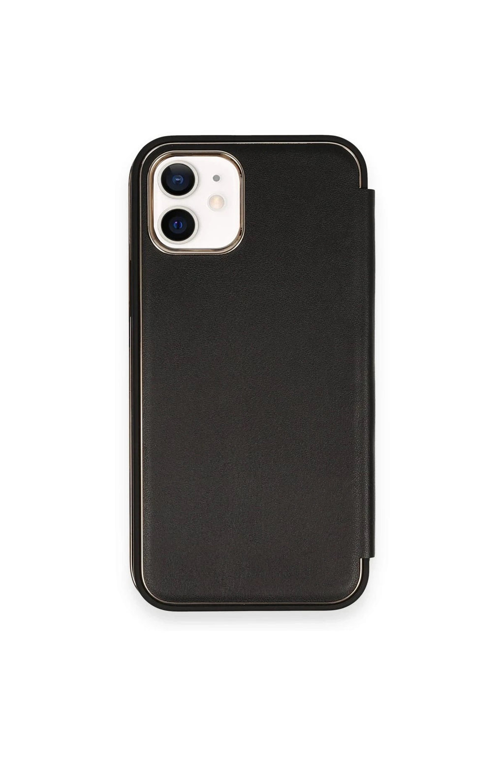 Mey İthalat® iPhone 12 Kılıf Dolpin Kapaklı - Siyah