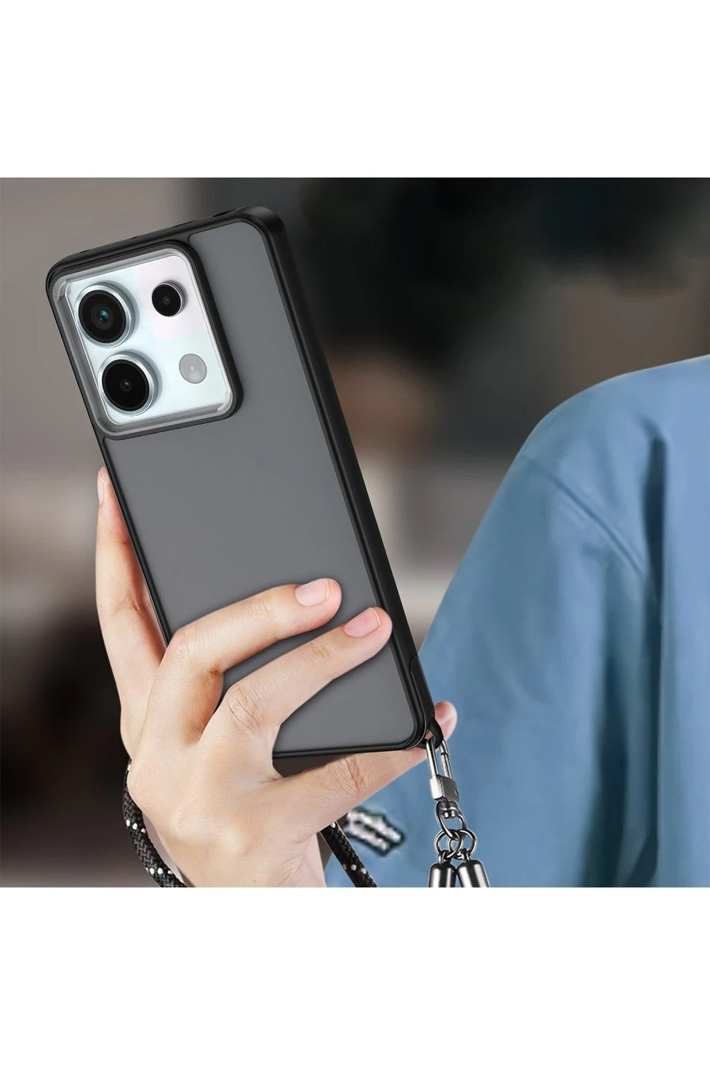 Mey İthalat® Redmi Note 13 Pro 5G Kılıf Elegant Kapak - Pudra