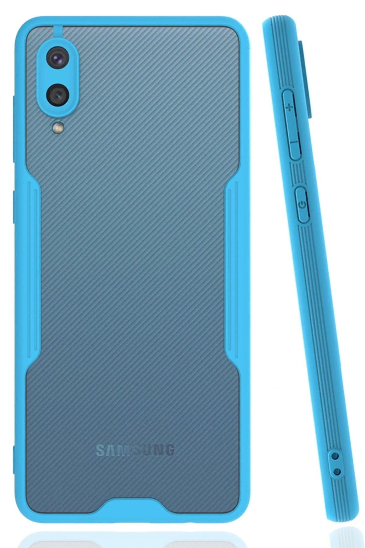 Mey İthalat® Samsung Galaxy A02 Kılıf Platin Silikon - Mavi