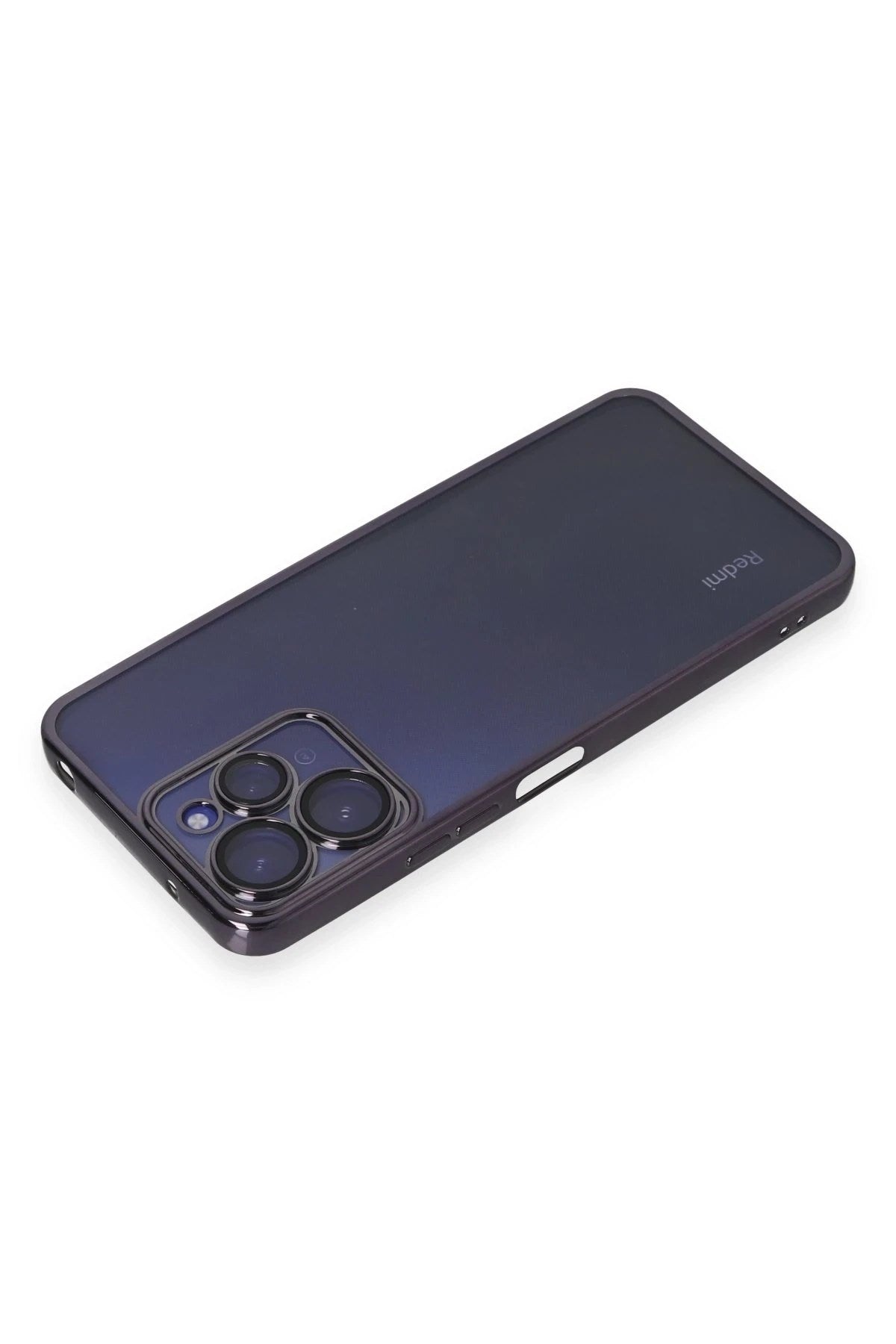 Mey İthalat® Redmi 12 Kılıf Lensli Silikon - Mor