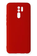 Mey İthalat® Redmi 9 Kılıf Nano içi Kadife Silikon - Kırmızı