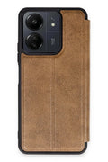 Mey İthalat® Redmi 13C Kılıf Flip Cover - Taba