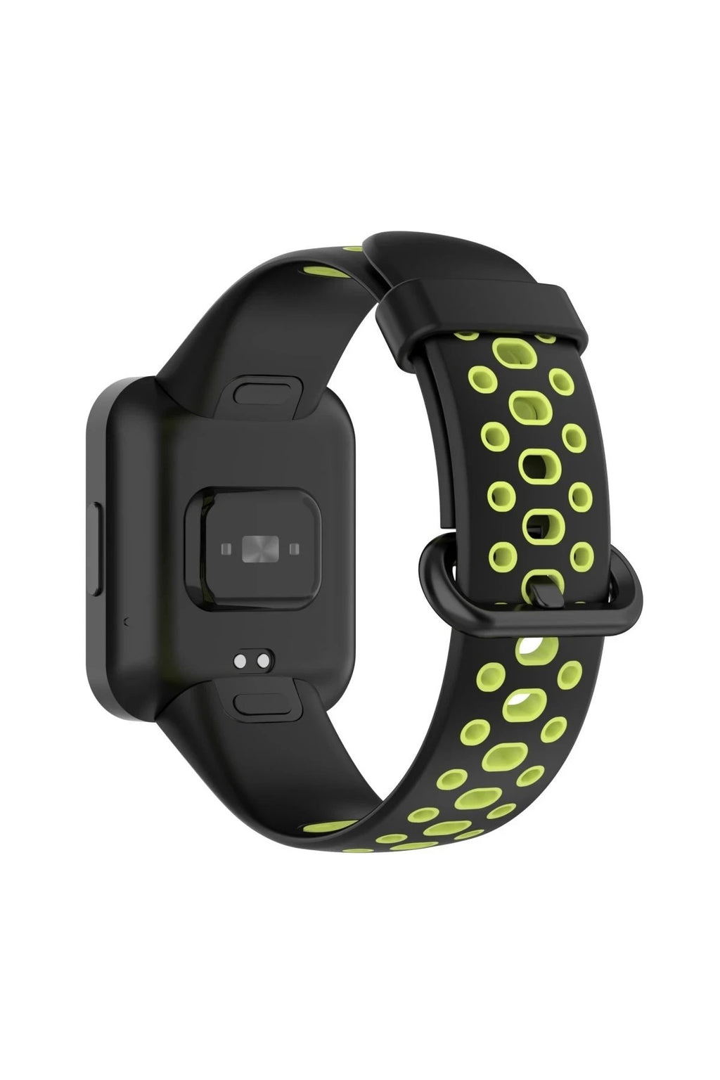 Mey İthalat® Redmi Watch 2 Spor Delikli Kordon - Siyah-Yeşil
