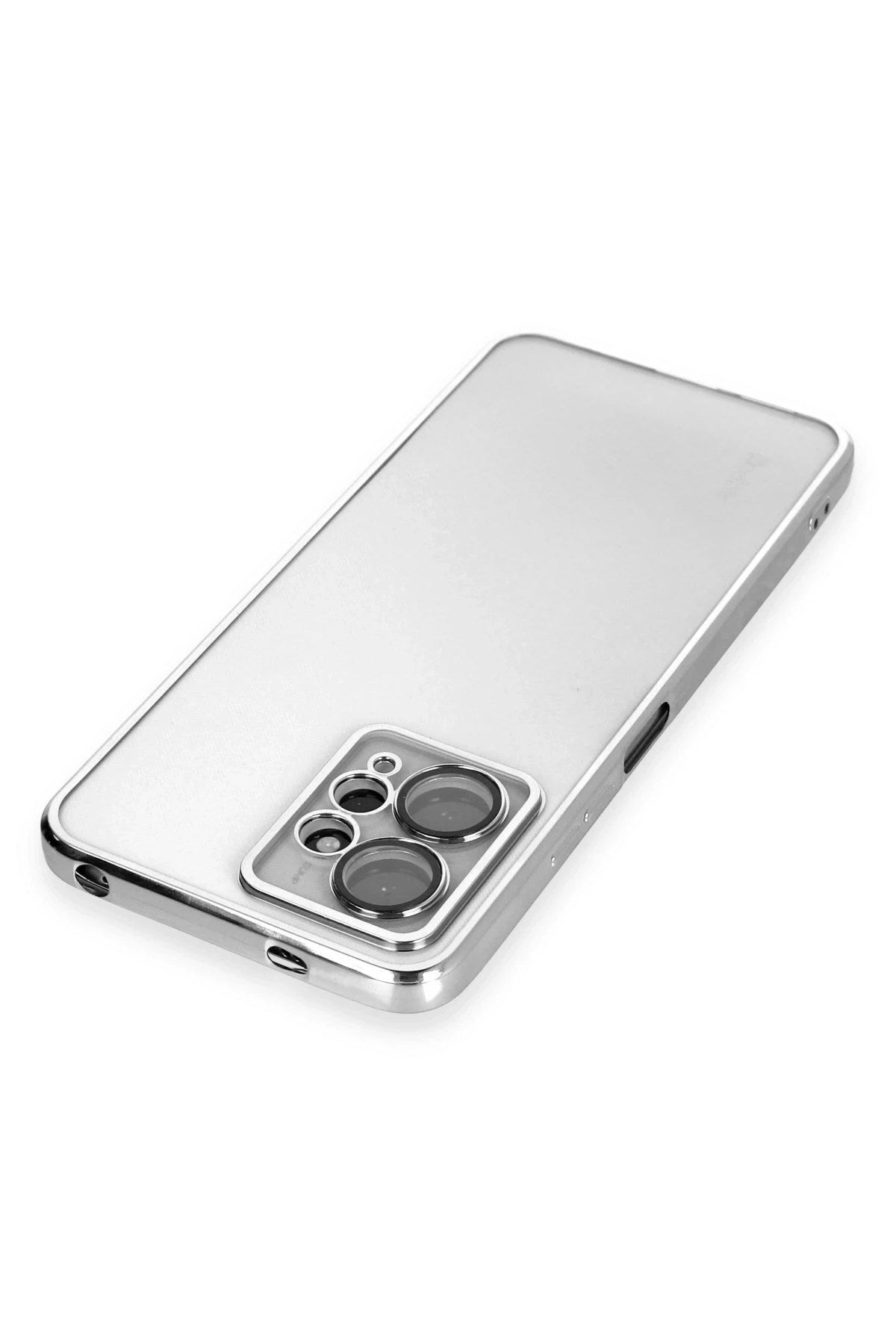 Mey İthalat® Redmi Note 12 4G Kılıf Lensli Silikon - Gümüş