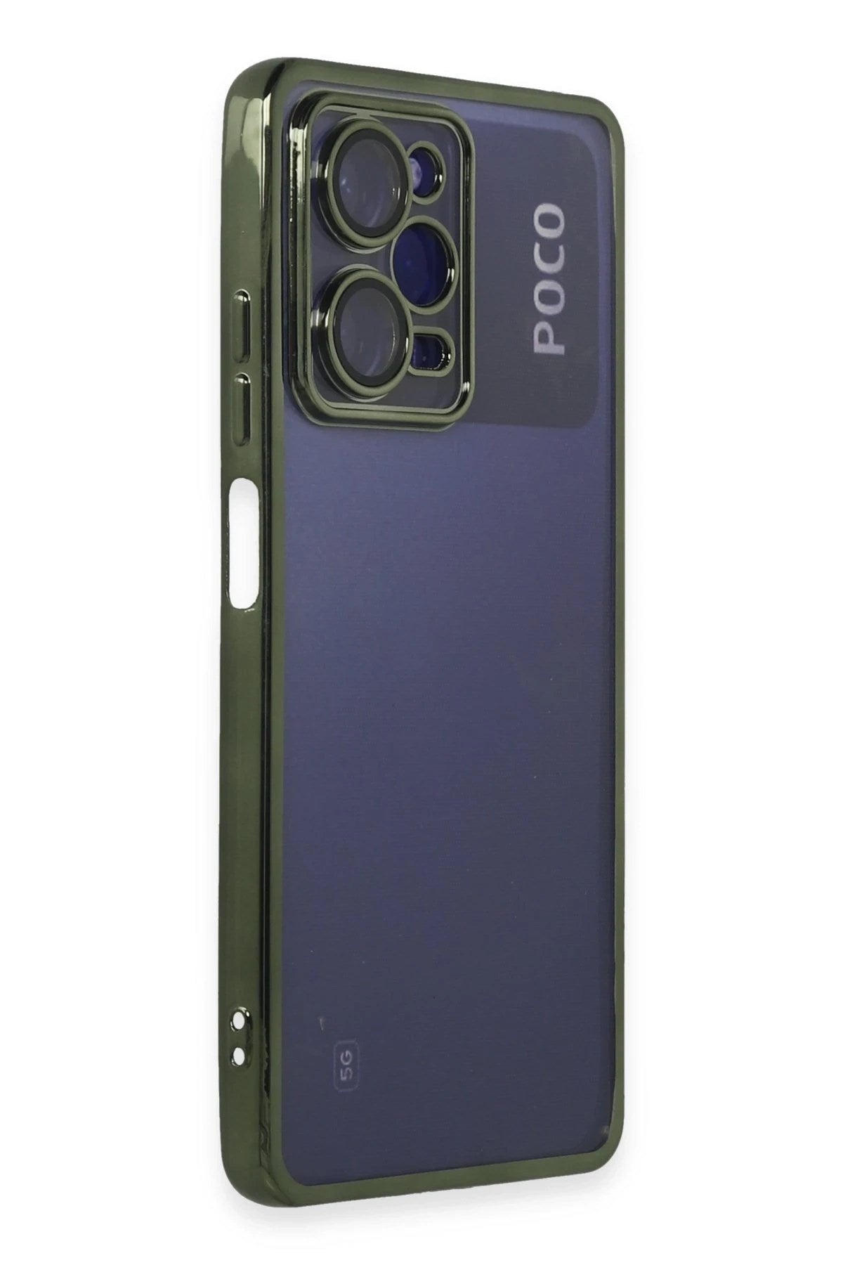 Mey İthalat® Poco X5 Pro 5G Kılıf Lensli Silikon - Yeşil