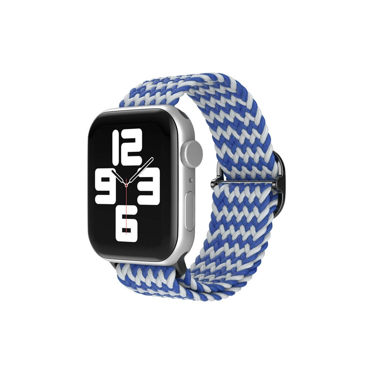 Mey İthalat® Watch 42mm Star Kordon - Zigzag Beyaz-Mavi