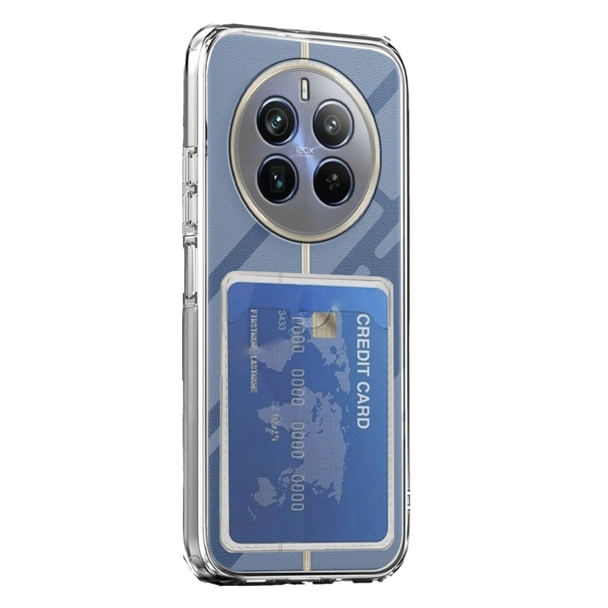 Mey İthalat® Realme 12 Pro Kılıf Kart Şeffaf Silikon - Şeffaf