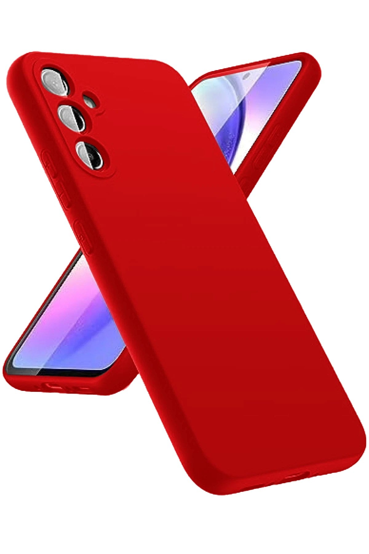Mey İthalat® Samsung Galaxy A24 4G Kılıf First Silikon - Kırmızı