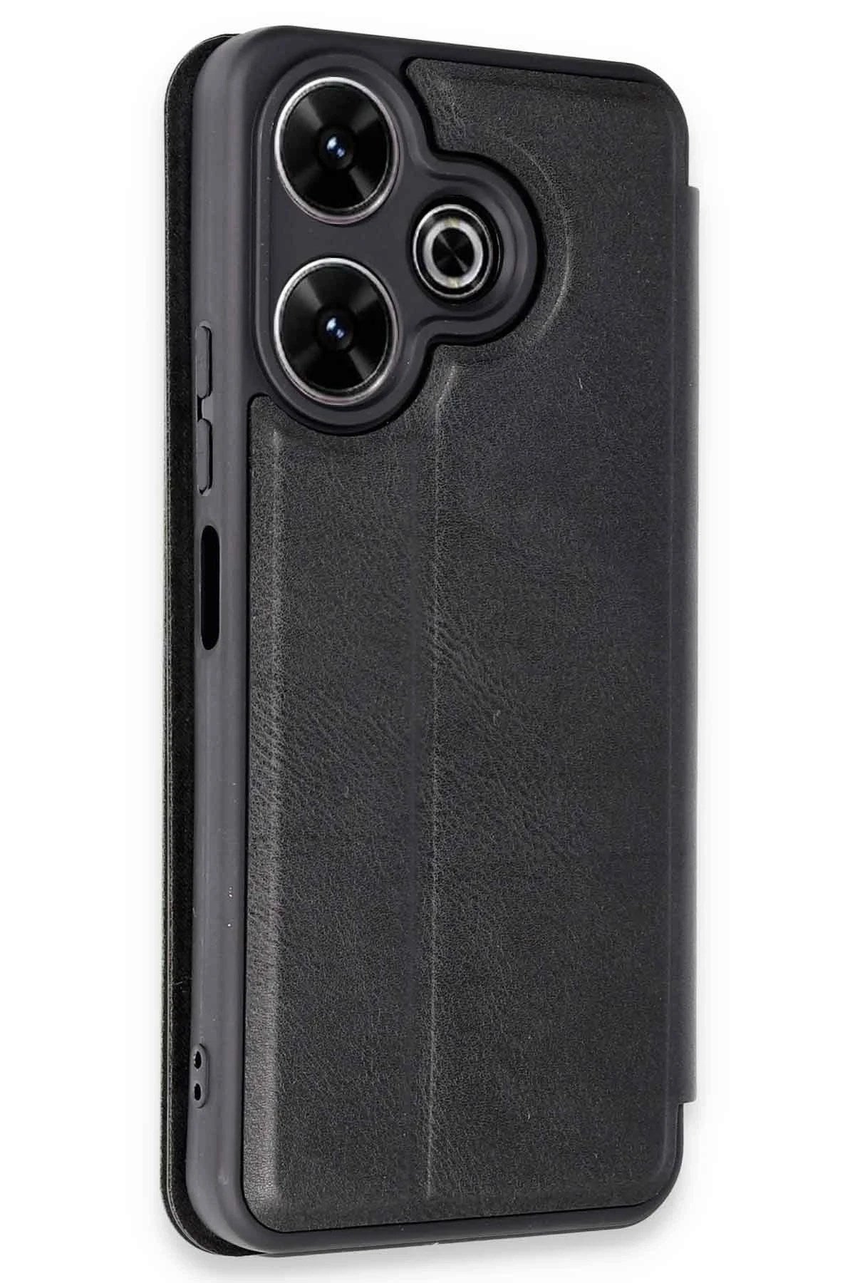 Mey İthalat® Redmi 13 4G Kılıf Flip Cover - Siyah