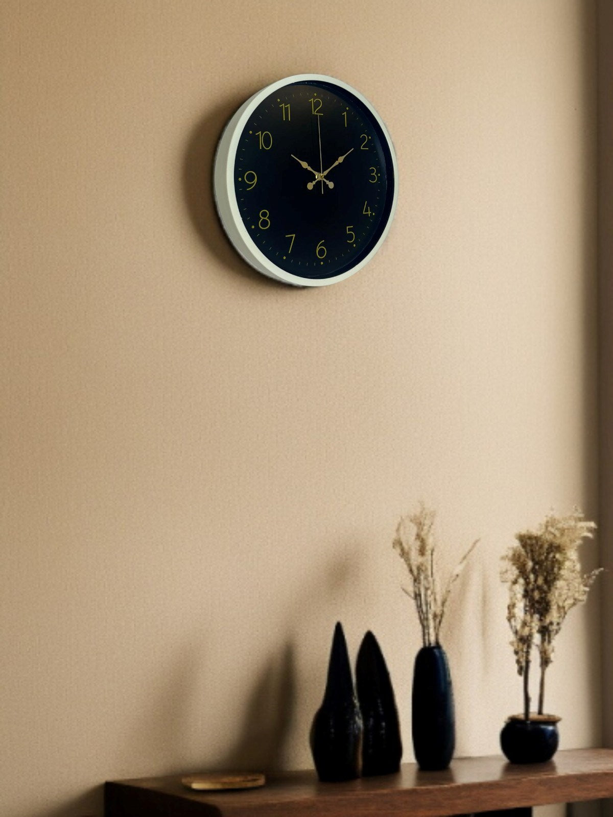 36 Cm Standart Krem Duvar Saati