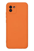 Mey İthalat® Samsung Galaxy A03 Kılıf Nano içi Kadife Silikon - Turuncu