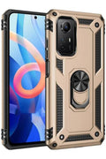 Mey İthalat® Redmi Note 12S Kılıf Sofya Yüzüklü Silikon Kapak - Gold