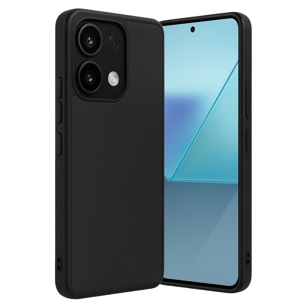Mey İthalat® Redmi Note 13 Pro 4G Kılıf Aras Deri Kapak - Siyah
