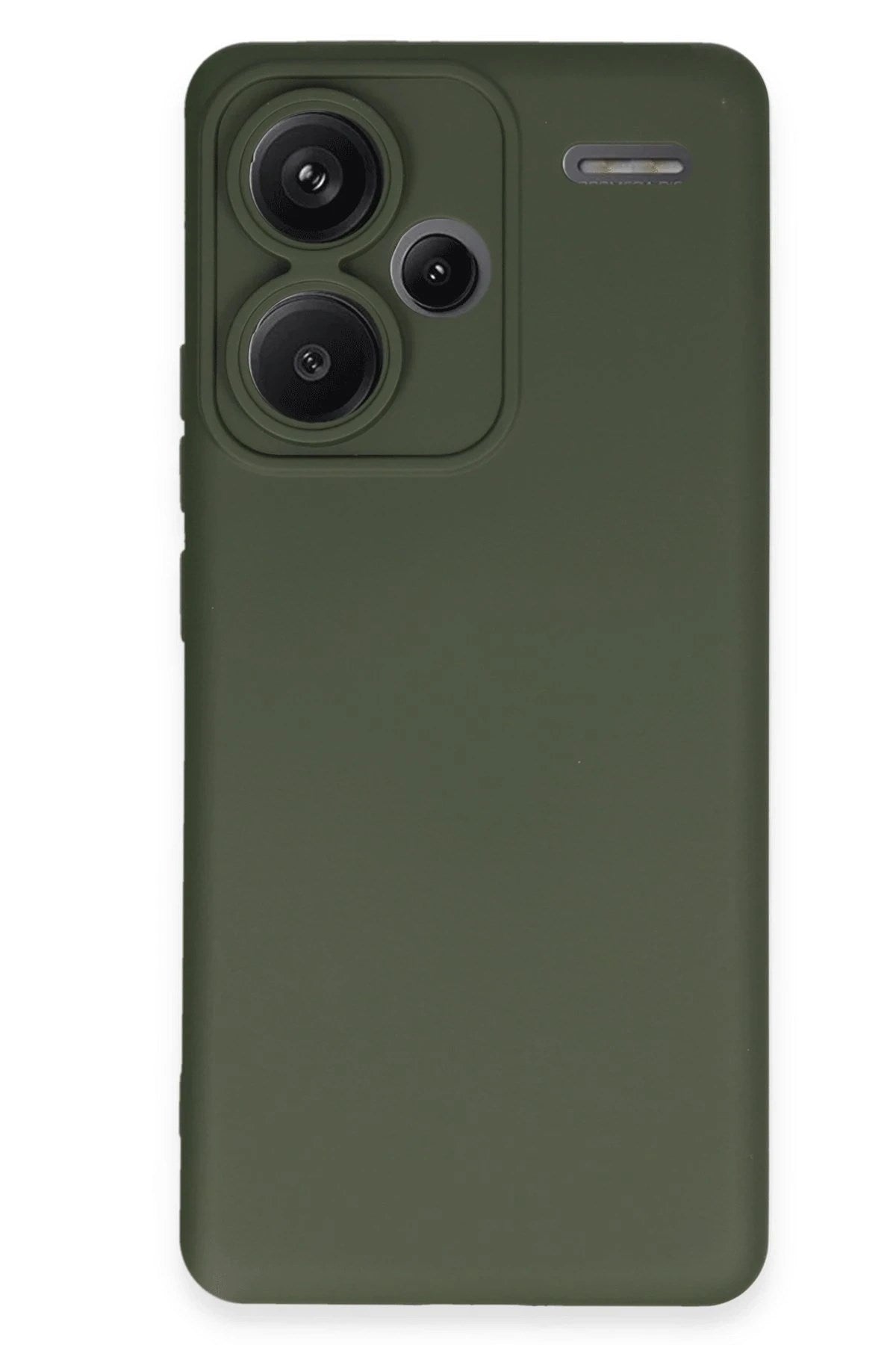Mey İthalat® Redmi Note 13 Pro Plus Kılıf Nano içi Kadife Silikon - Koyu Yeşil