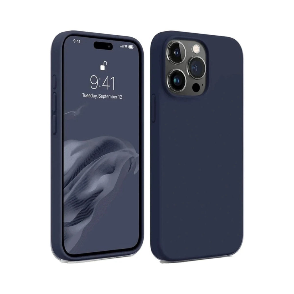 Mey İthalat® iPhone 15 Pro Max Kılıf First Silikon - Lacivert