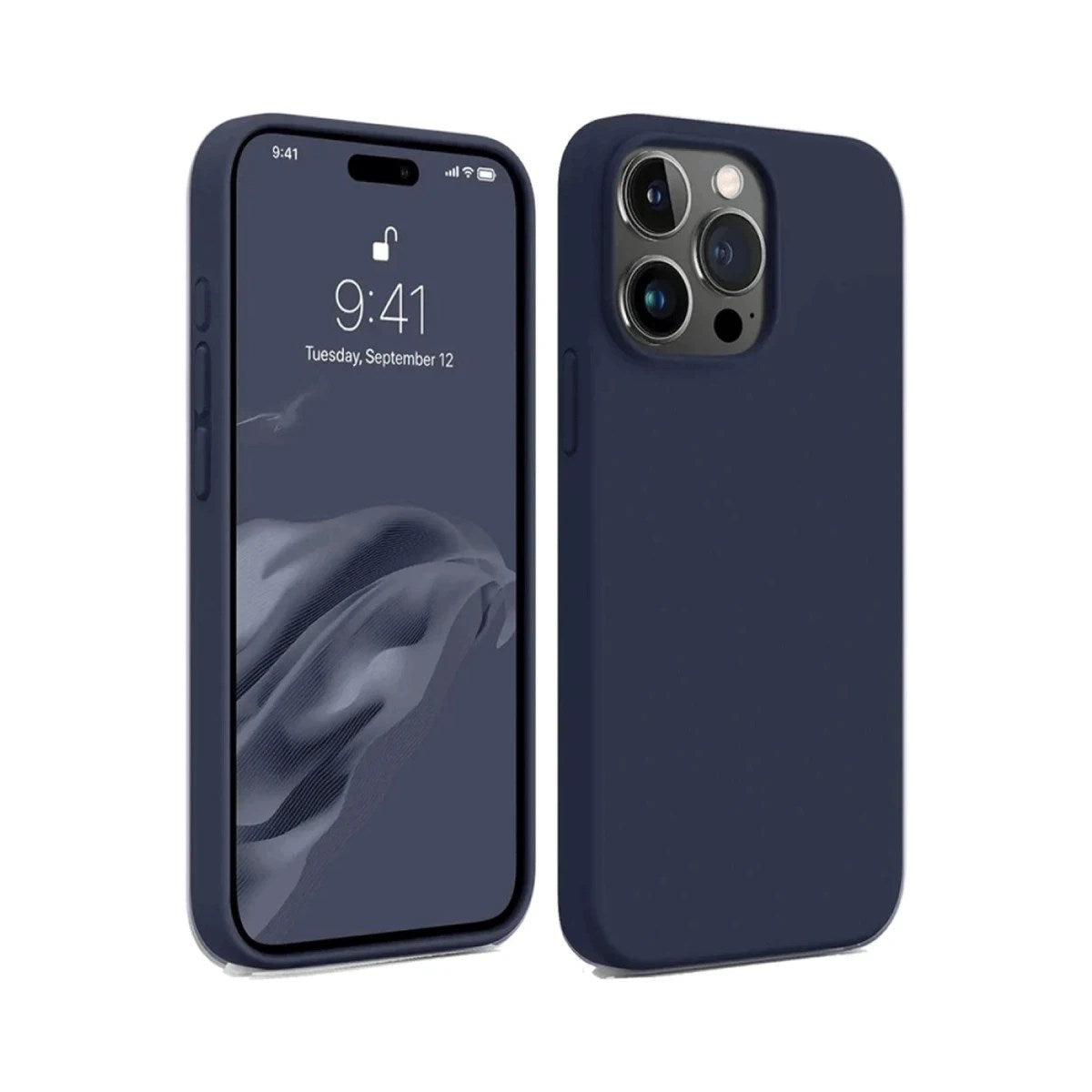 Mey İthalat® iPhone 15 Pro Max Kılıf First Silikon - Lacivert